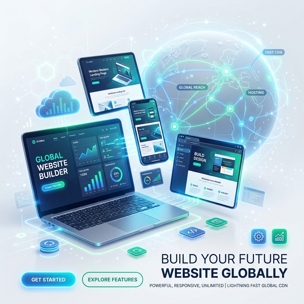 HuaVigor Global Builder Banner Illustration